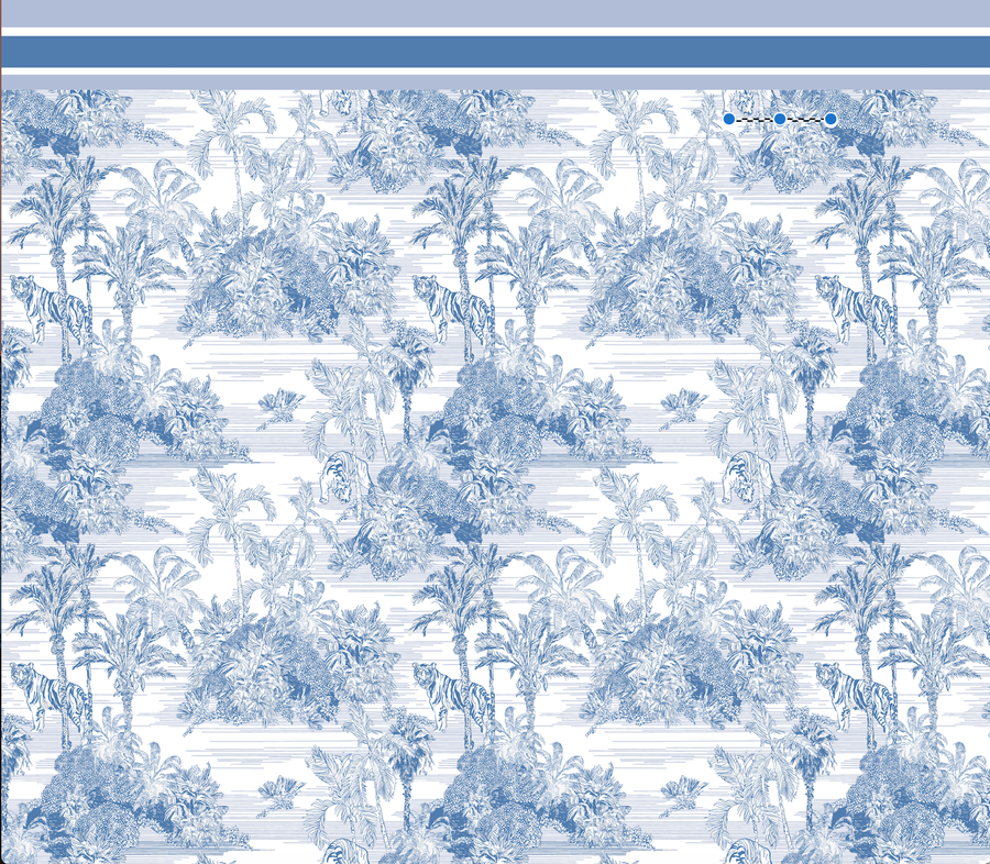 Blue Toile De Jouy Azure Pareo