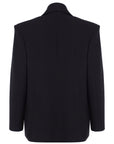 Black Oversize Crepe Jacket  - Porterist 2