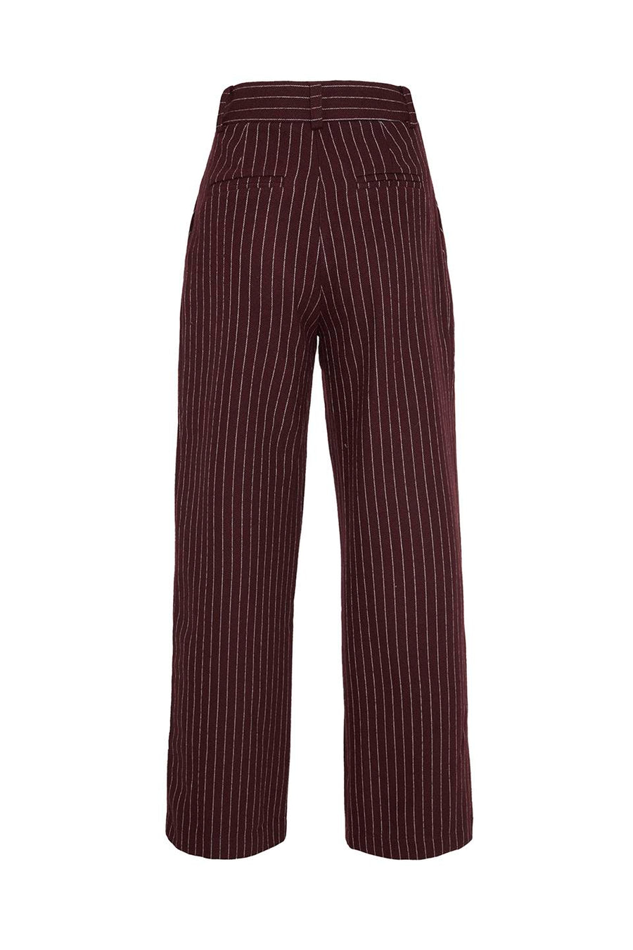 Vino Striped High Waist Red Pants  - Porterist 3