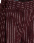 Vino Striped High Waist Red Pants  - Porterist 2