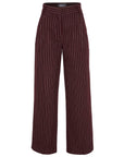 Vino Striped High Waist Red Pants  - Porterist 1