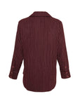 Vino Striped Red Shirt with Drawstring Detail  - Porterist 3