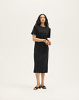 Viola Black Rayon Dress