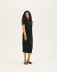 Viola Black Rayon Dress