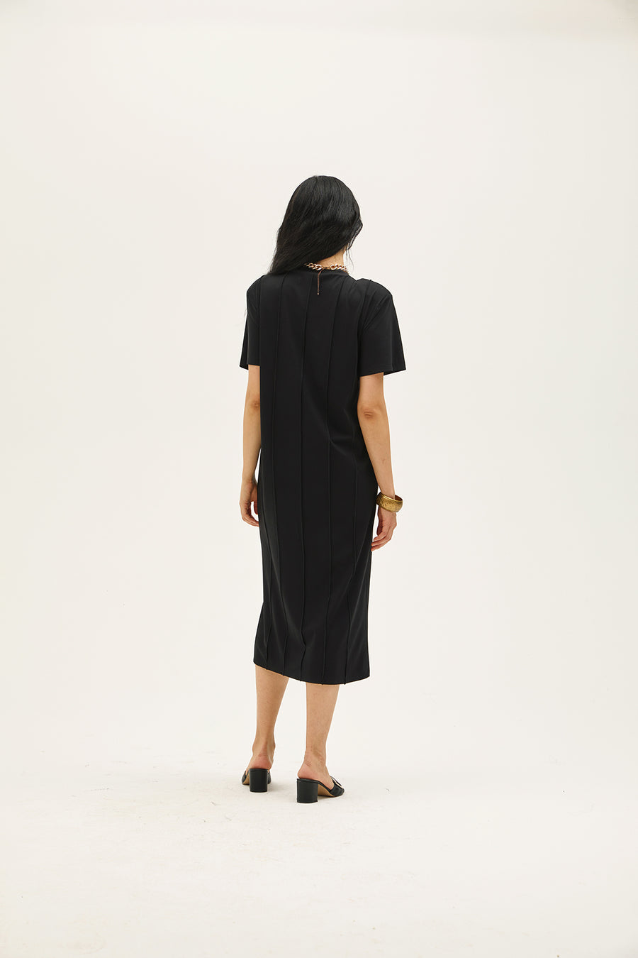 Viola Black Rayon Dress