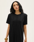 Viola Black Rayon Dress