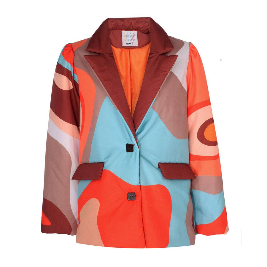 Mars Colorful Isohips Patterned Inflatable Coat