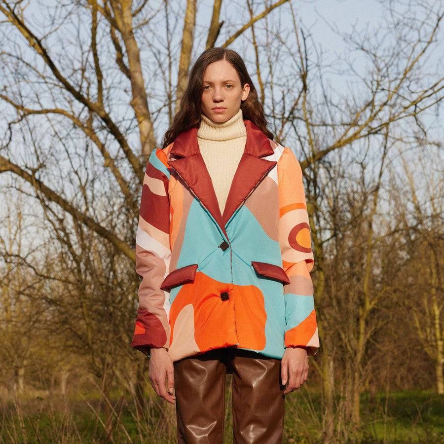 Mars Colorful Isohips Patterned Inflatable Coat