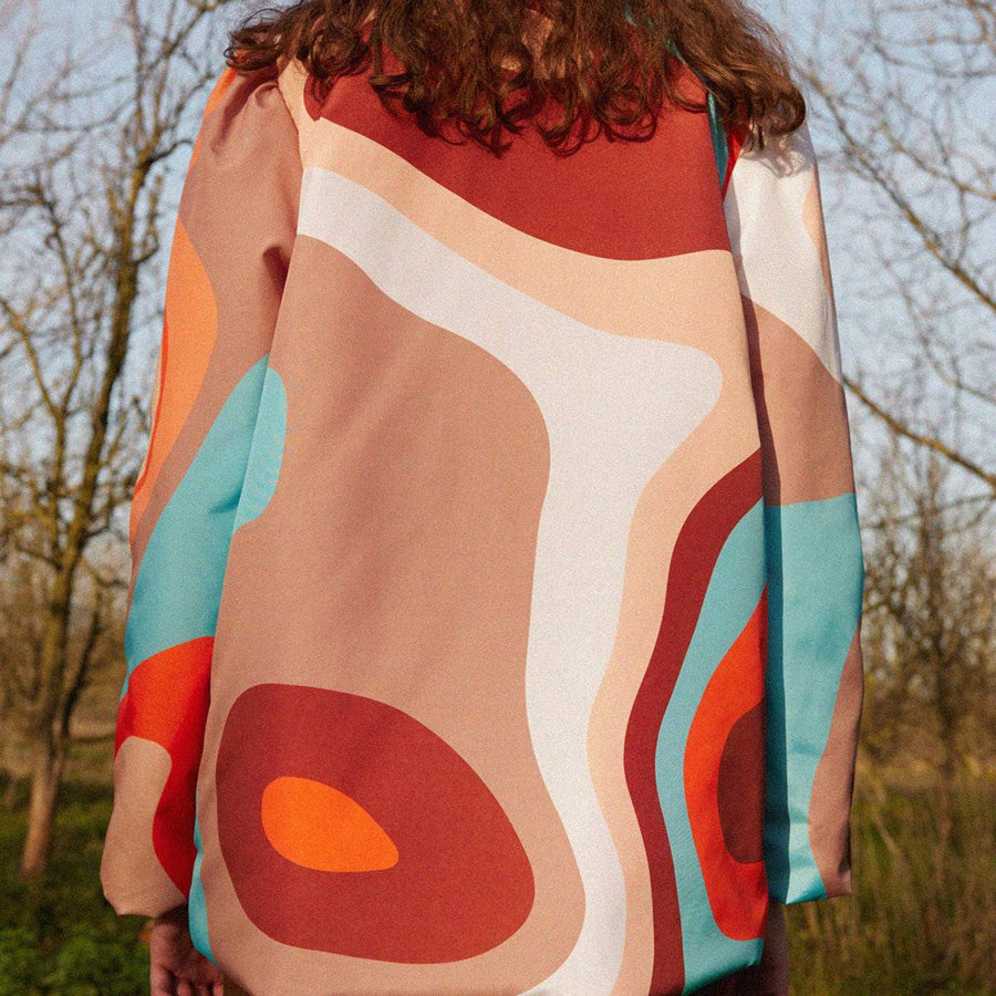 Mars Colorful Isohips Patterned Inflatable Coat