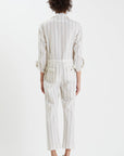 White Striped Jumpsuit