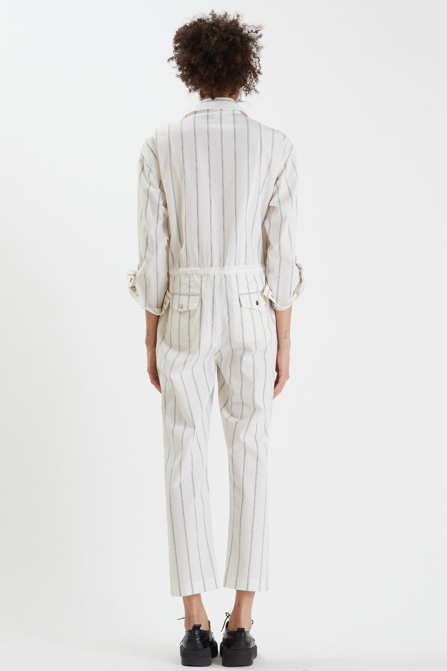 White Striped Jumpsuit