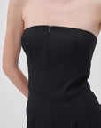 Strapless Black Jumpsuit with Zipper Detail - Porterist 8