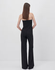 Strapless Black Jumpsuit with Zipper Detail - Porterist 7