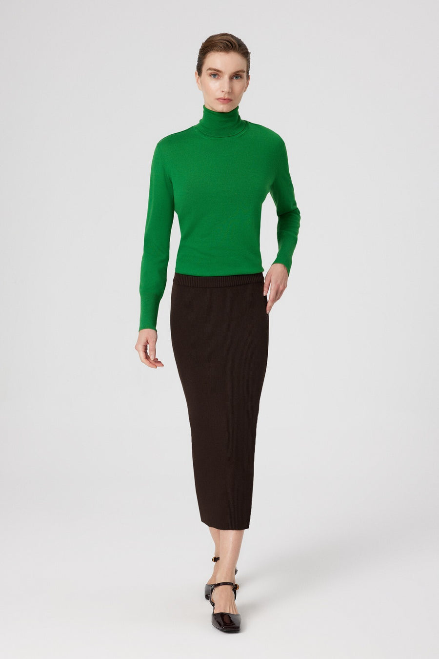 Mısırlı 1951 Green Turtleneck Long Sleeve Sweater  - Porterist 1