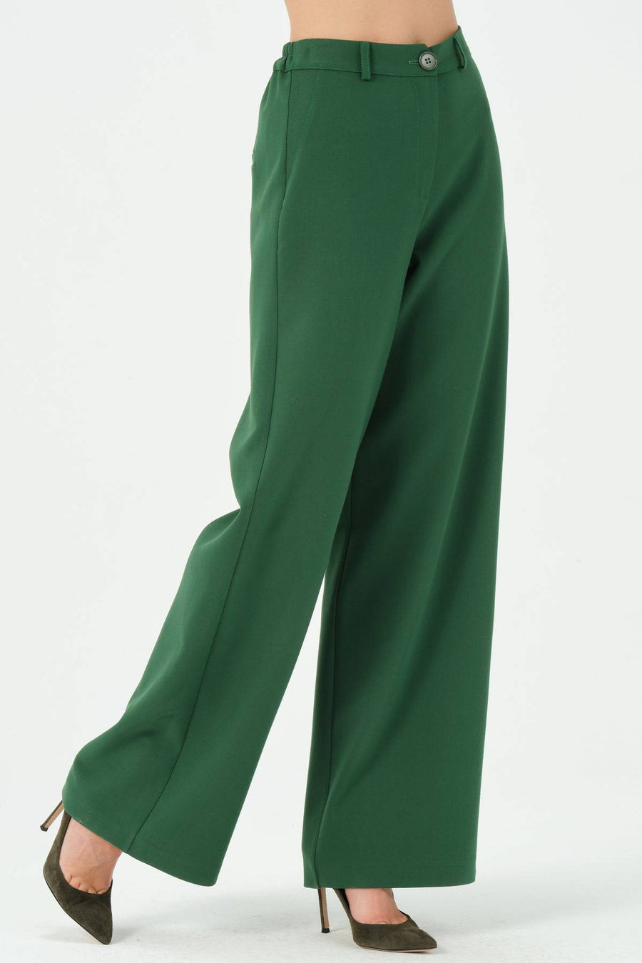 135-Grace Pants Wide Leg Green