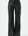 219-Devil Flare Leg Pants Black