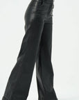 219-Devil Flare Leg Pants Black