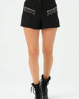 S04-Cruella Embroidered Short Black