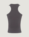 Swim Neck Ribbed Tank - Anthracite