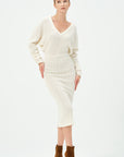 Lina Knitwear Dress Ecru | Porterist