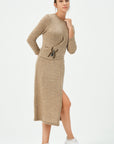 Mel Knitwear Dress Beige | Porterist