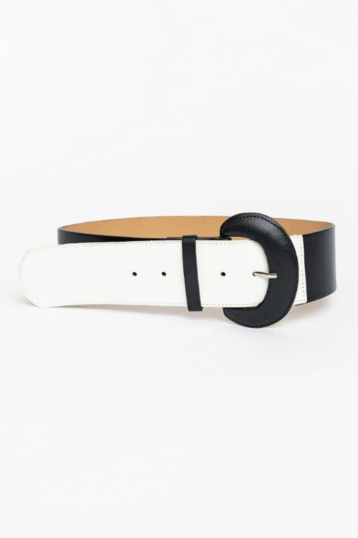 Berr-in Two Tone Belt Black/Ecru Y - Porterist 1