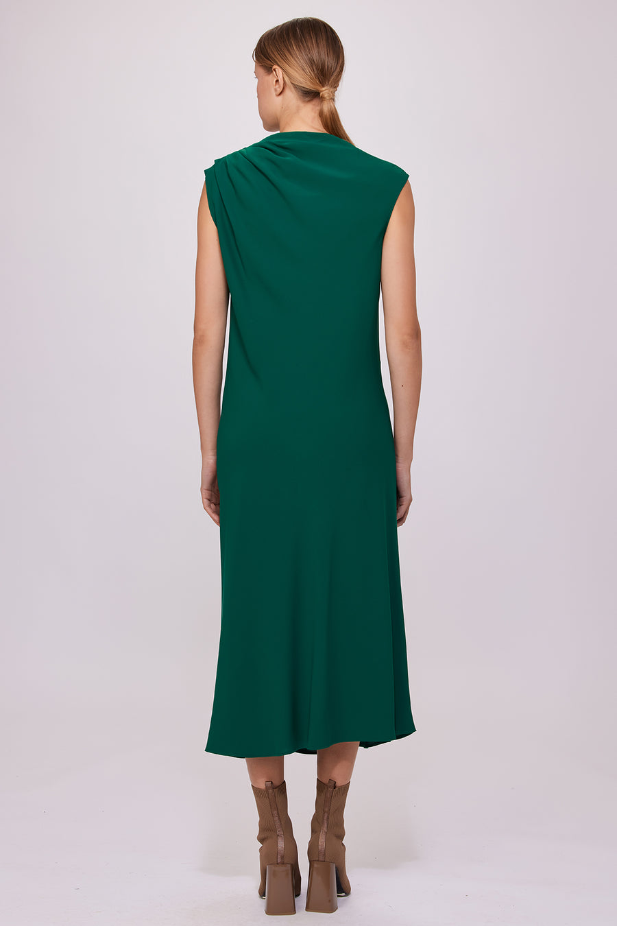 Berr-in Ruffled Long Dress Emerald  - Porterist 4