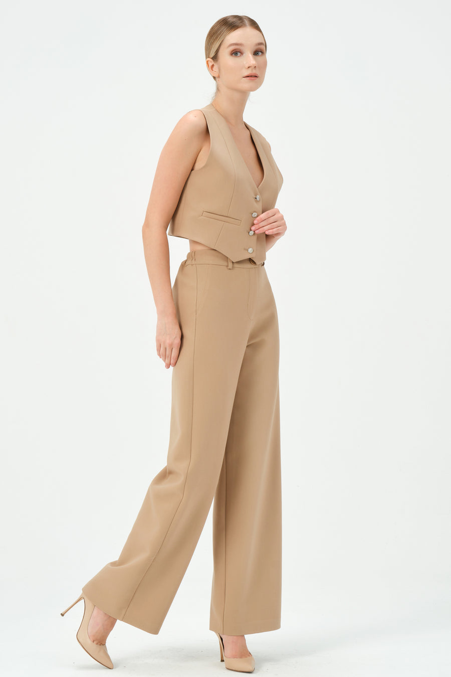 135 - grace Pants Beige | Porterist