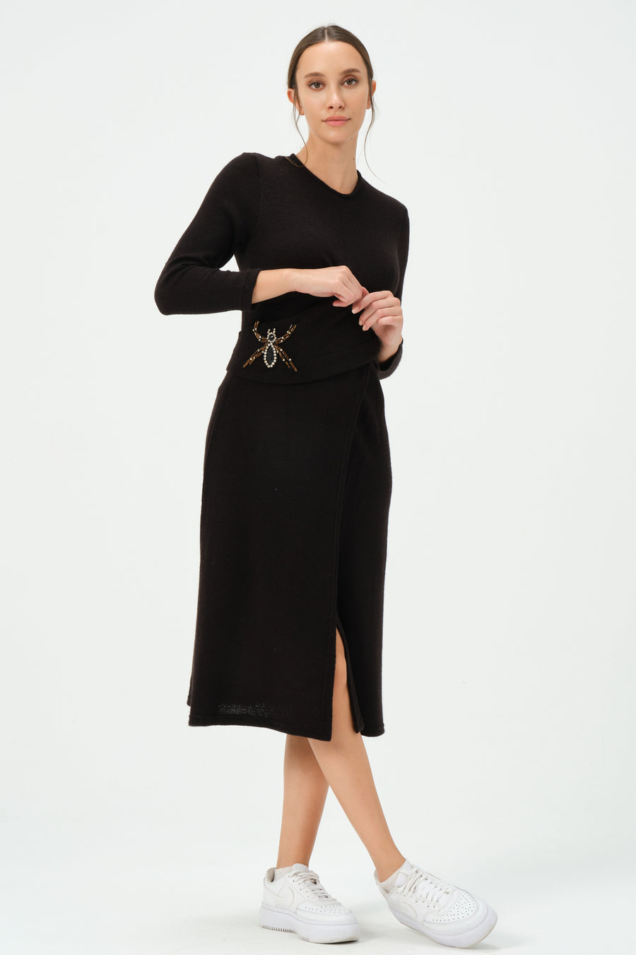 Mel Knitwear Dress Black | Porterist