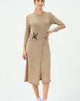 Mel Knitwear Dress Beige | Porterist