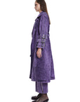 Voidwalker Trench Coat In Purple Acid Wash | Porterist