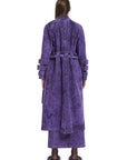 Voidwalker Trench Coat In Purple Acid Wash | Porterist