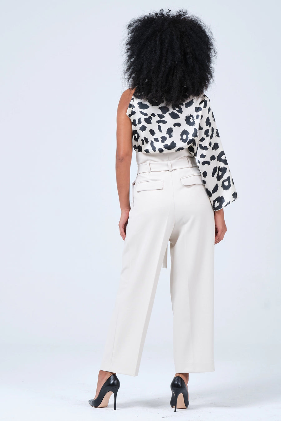 High Waist Emily Pants Ecru | Porterist