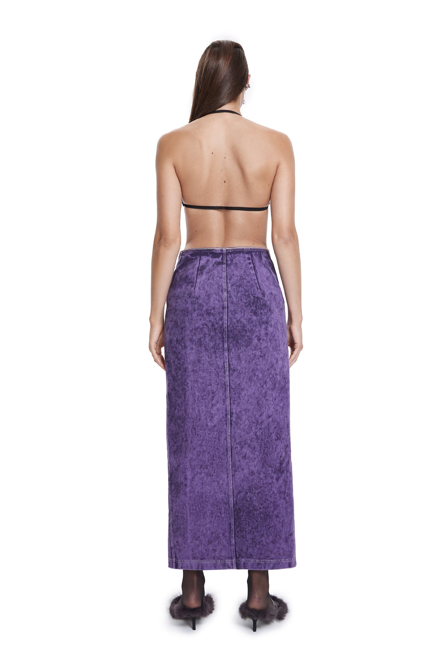 Manipulator Skirt In Purple Acid Wash | Porterist