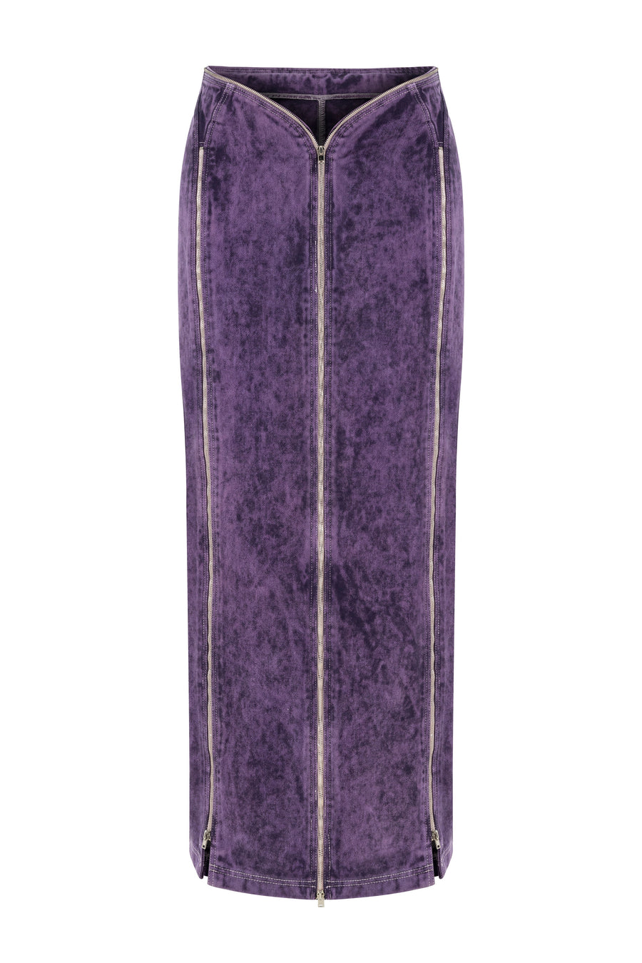 Manipulator Skirt In Purple Acid Wash | Porterist