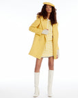 Hooded Yellow Coat With Belt | Porterist