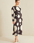 Black And White Polka Dot Long Dress | Porterist