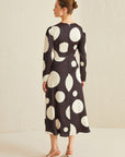 Black And White Polka Dot Long Dress | Porterist