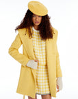 Hooded Yellow Coat With Belt | Porterist