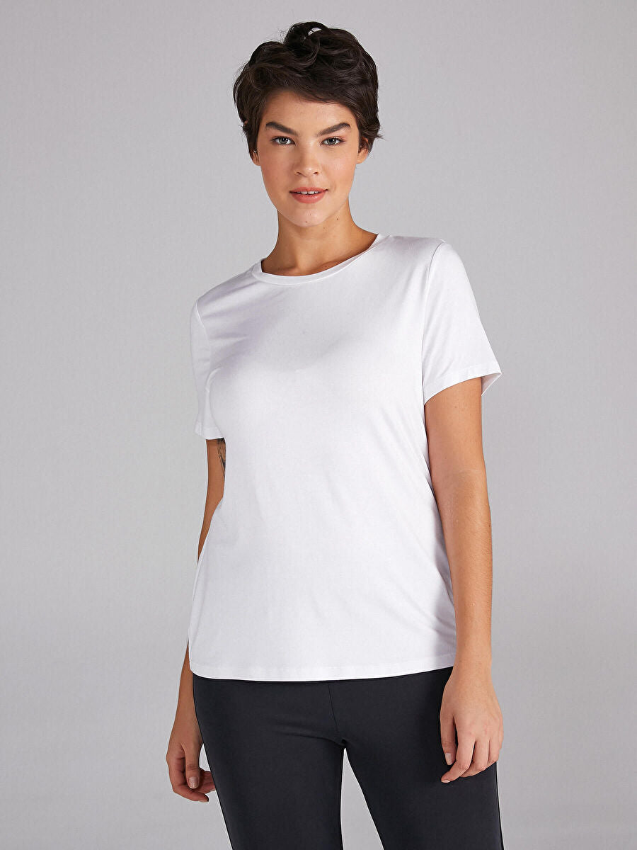 White Round Collar Short Sleeve T - shirt 00002 | Porterist