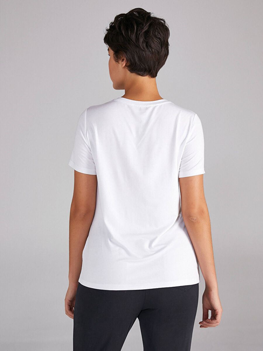 White Round Collar Short Sleeve T - shirt 00002 | Porterist