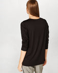 Black Round Collar Long Sleeve T - shirt 00013 | Porterist