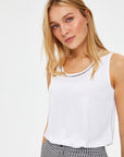 White Undershirt With Striped Collar - 0024 - 2 | Porterist