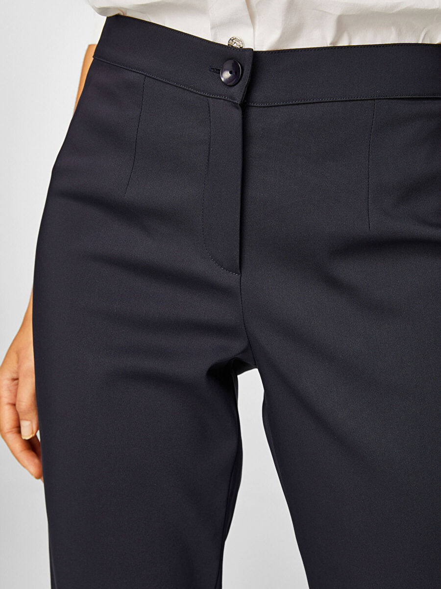 Navy Blue Slim Fit Classic Pants 00052 | Porterist