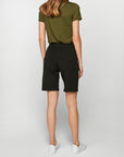 Black Normal Waist Regular Fit Shorts 00062 | Porterist