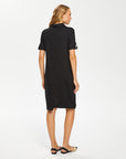 Black Polo Collar Dress 00070 | Porterist