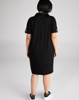 Black Polo Collar Dress 00070 | Porterist