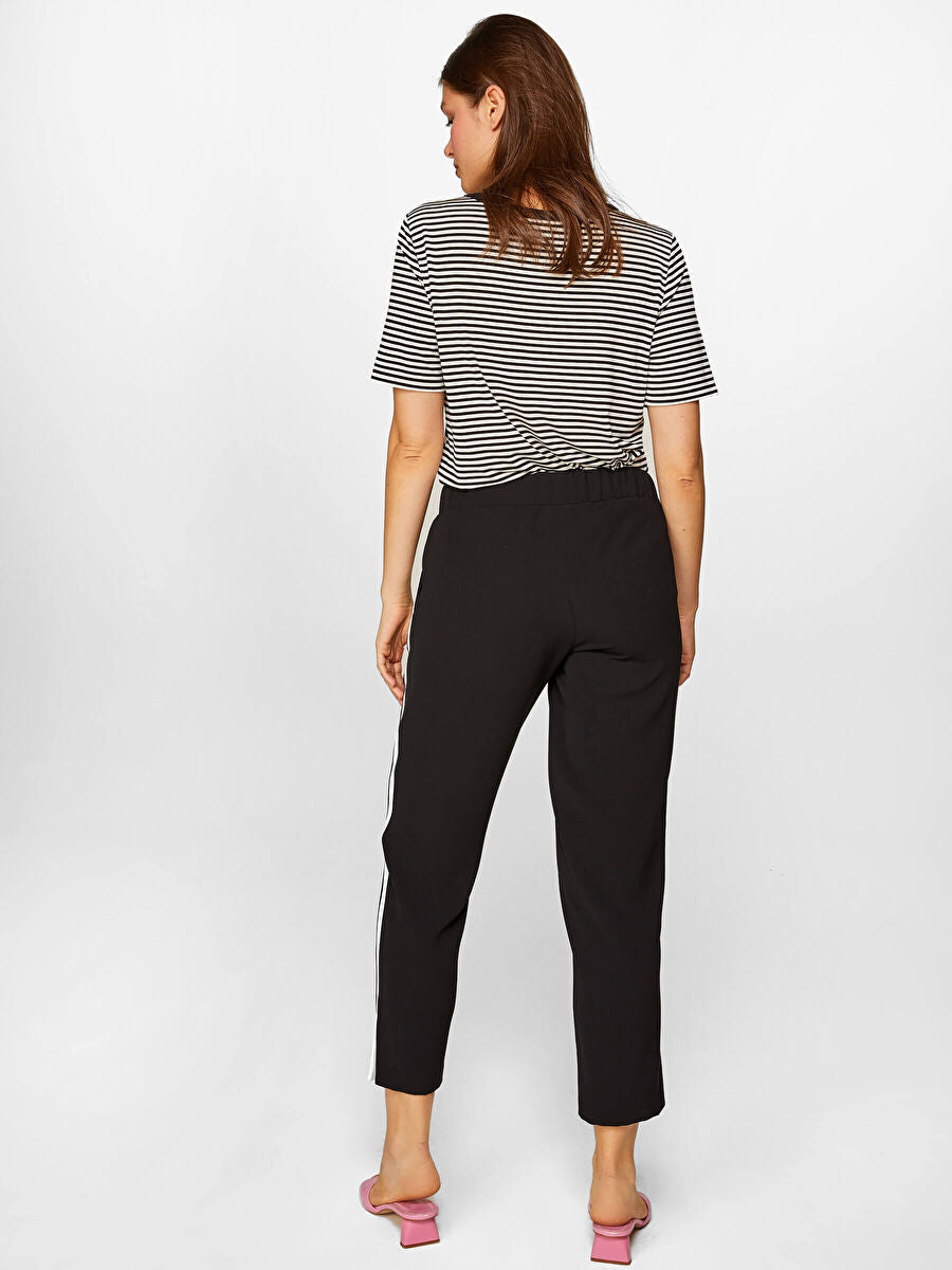 Black Comfort Fit Pancake Pants 00074 | Porterist