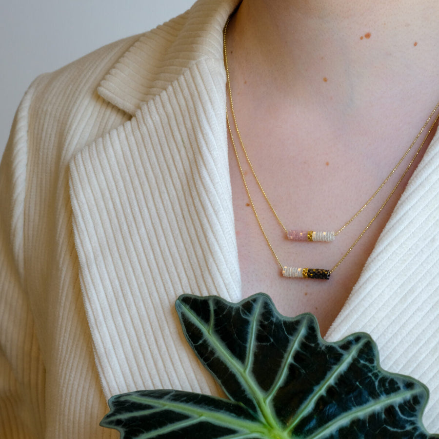 Black And White Split Necklace | Porterist