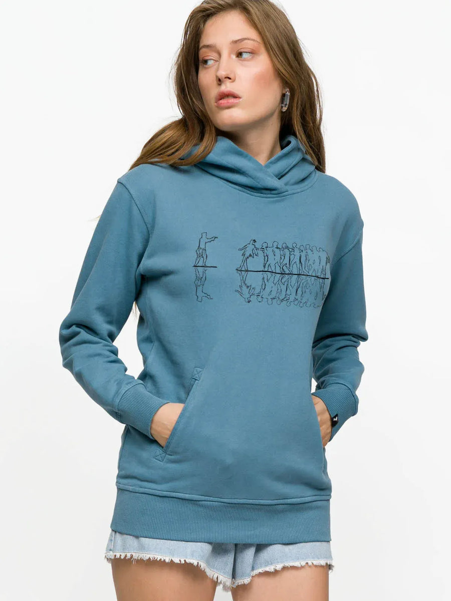 Give Me Your Hand Woman Hoodie - Blue | Porterist